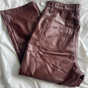 Abercrombie Curve Love Vegan Leather The 90’s Straight Ultra High Rise
